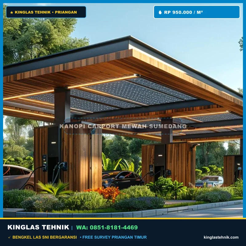 Kanopi Carport Mewah Rangka Besi WF Sumedang