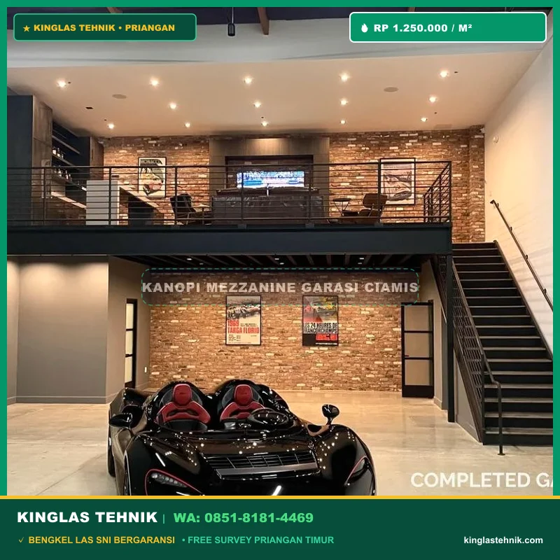 Kanopi Mezzanine Garasi Mobil Ciamis