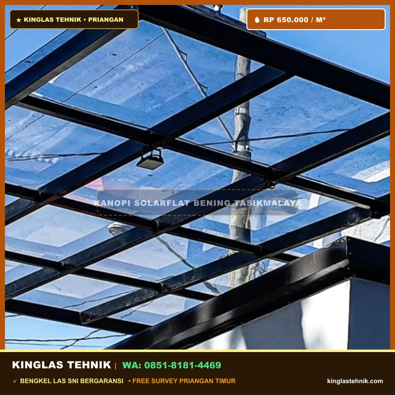 Kanopi Solarflat Bening 3mm Tasikmalaya
