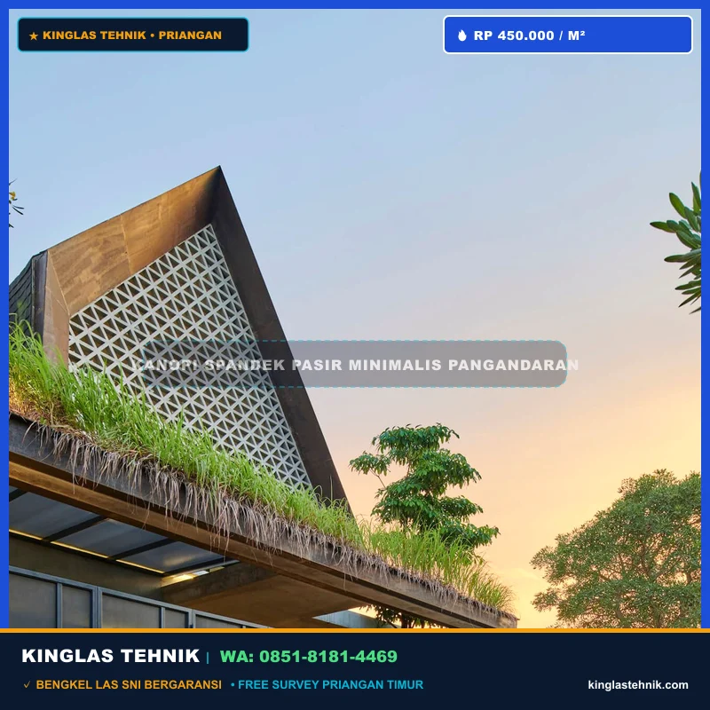 Kanopi Spandek Pasir Minimalis Pangandaran