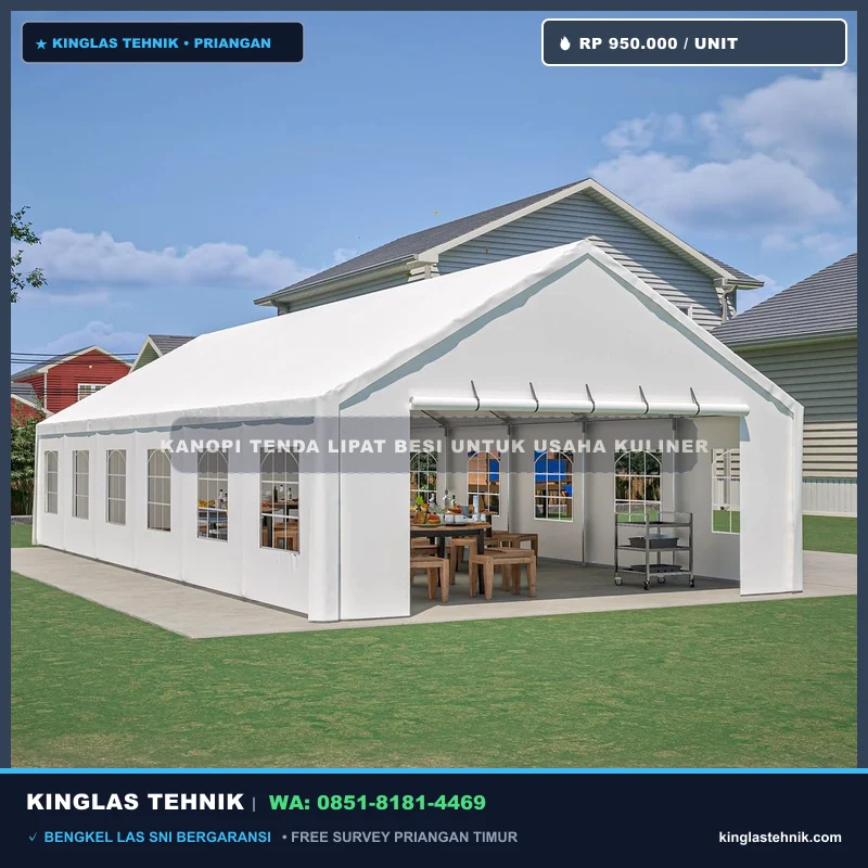 Kanopi Tenda Lipat Besi untuk Usaha Kuliner
