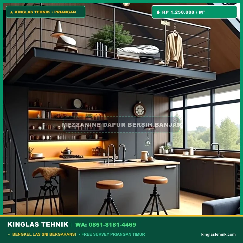 Mezzanine Dapur Bersih & Laundry Banjar