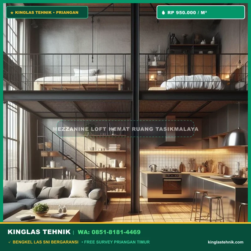 Mezzanine Kamar Tidur Loft Hemat Ruang Tasikmalaya