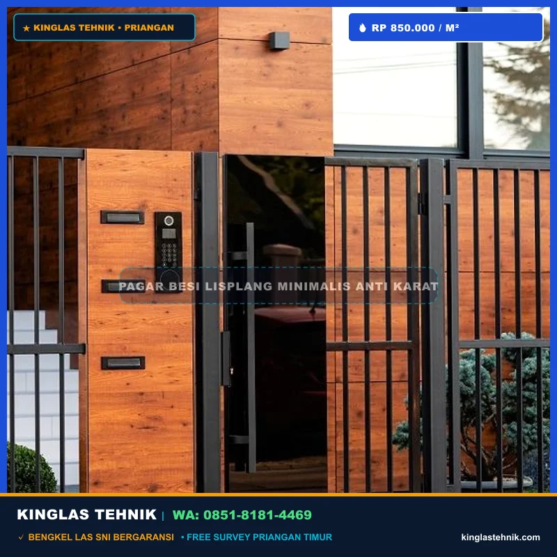 Pagar Besi Lisplang Minimalis Anti Karat