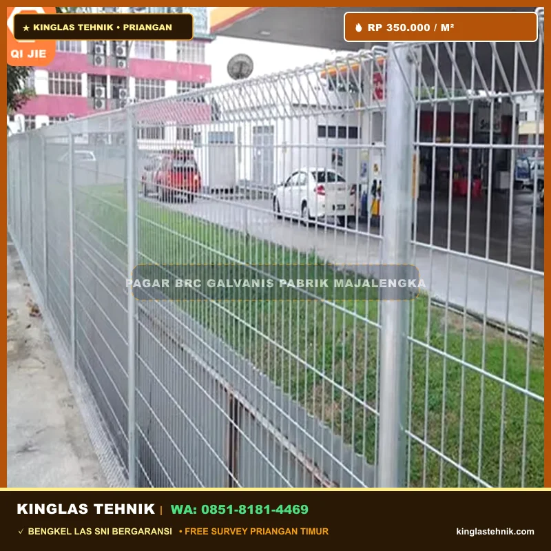 Pagar BRC Hot Dip Galvanis untuk Gudang dan Pabrik Majalengka