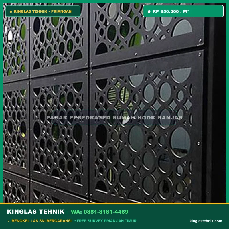 Pagar Perforated Rumah Hook Banjar