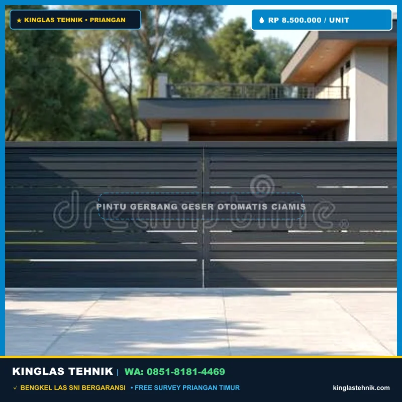 Pintu Gerbang Geser Motor Penggerak Otomatis Ciamis