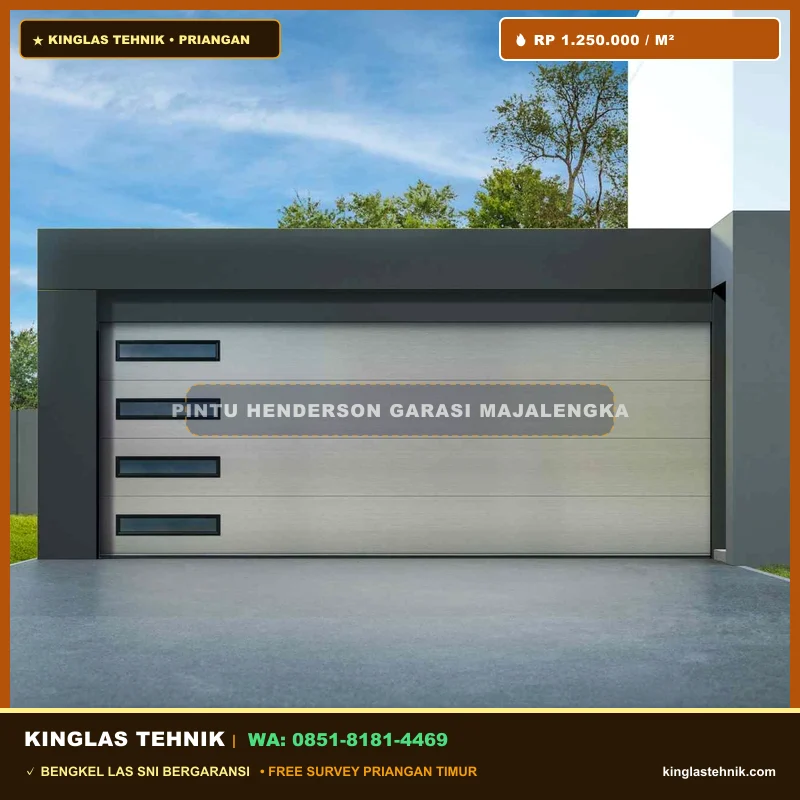 Pintu Henderson Garasi Mobil Dorong Tikung Majalengka