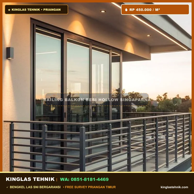 Railing Balkon Besi Hollow Kuat Singaparna