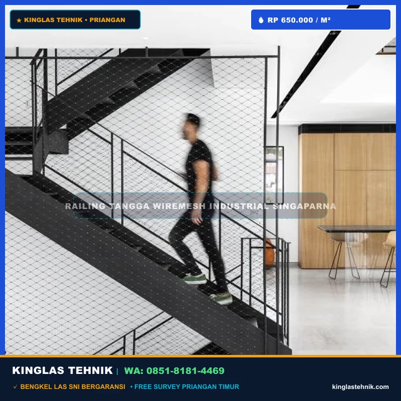 Railing Tangga Wiremesh Industrial Singaparna