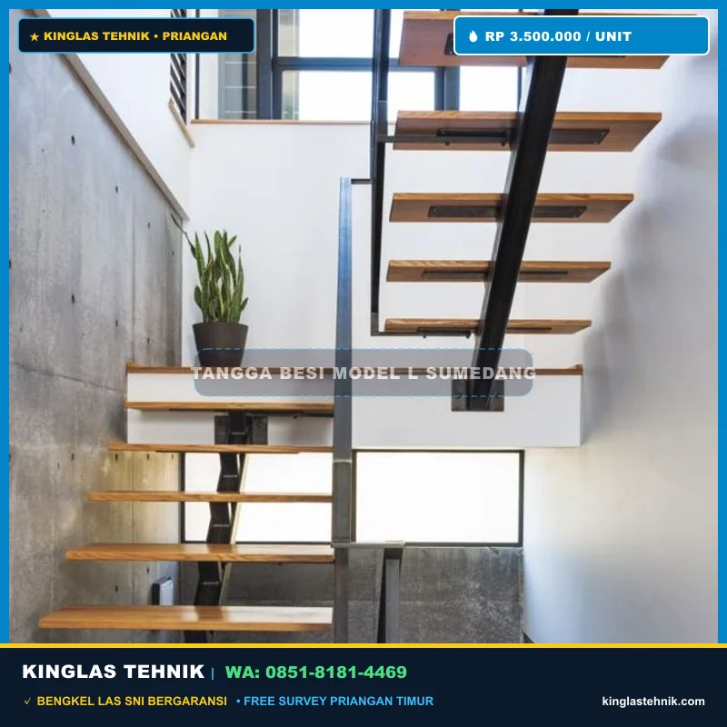 Tangga Besi Rumah Tingkat Model L Sumedang