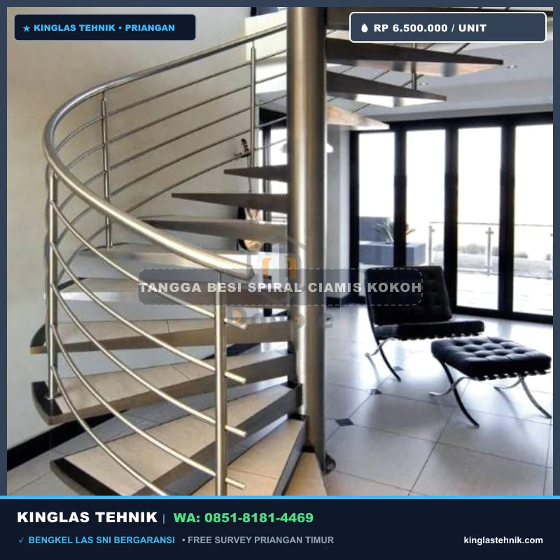 Tangga Besi Putar Spiral Ciamis