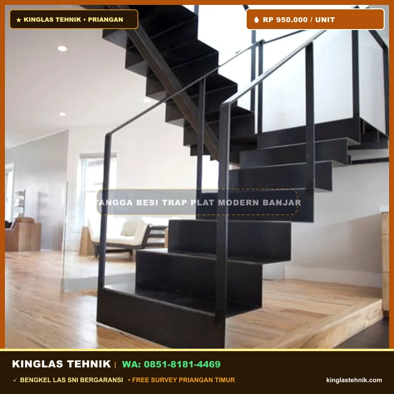 Tangga Besi Trap Plat Modern Banjar