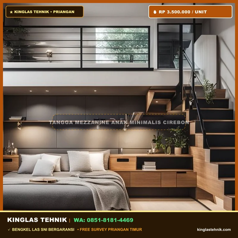 Tangga Mezzanine Kamar Tidur Anak Minimalis Cirebon