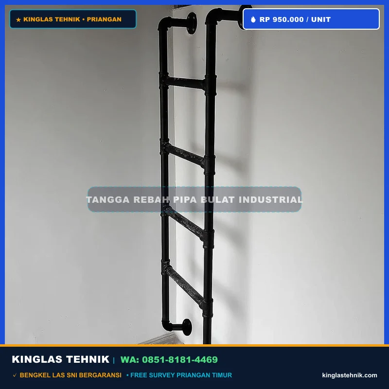 Tangga Rebah Rangka Pipa Bulat Industrial Ciamis