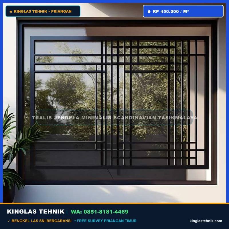 Tralis Jendela Minimalis Kotak Scandinavian Tasikmalaya