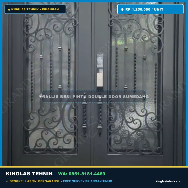 Trallis Besi Pintu Double Door Sumedang